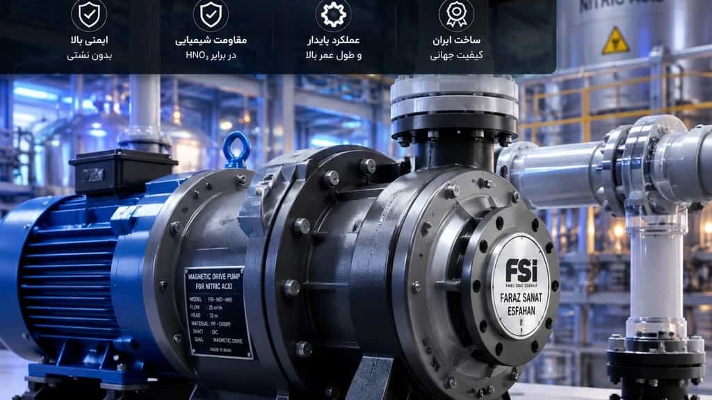 تامین کننده پمپ تخصصی اسید نیتریک در اصفهان  تضمین ۱۰۰٪ اب بندی